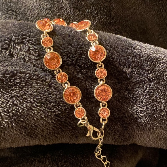 Pink Rhinestone Silver Bracelet - Picture 3 of 4